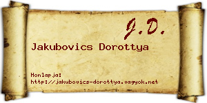 Jakubovics Dorottya névjegykártya