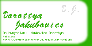 dorottya jakubovics business card